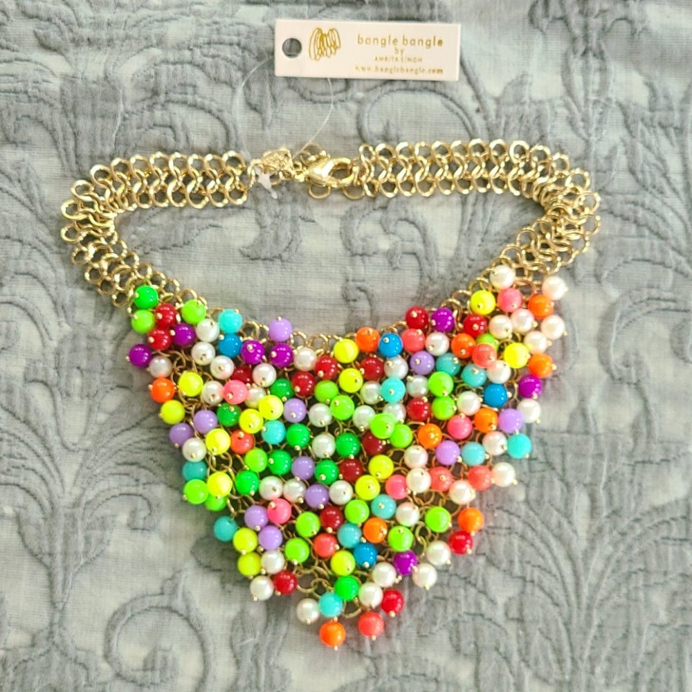NEW Amrita Singh beaded collar necklace